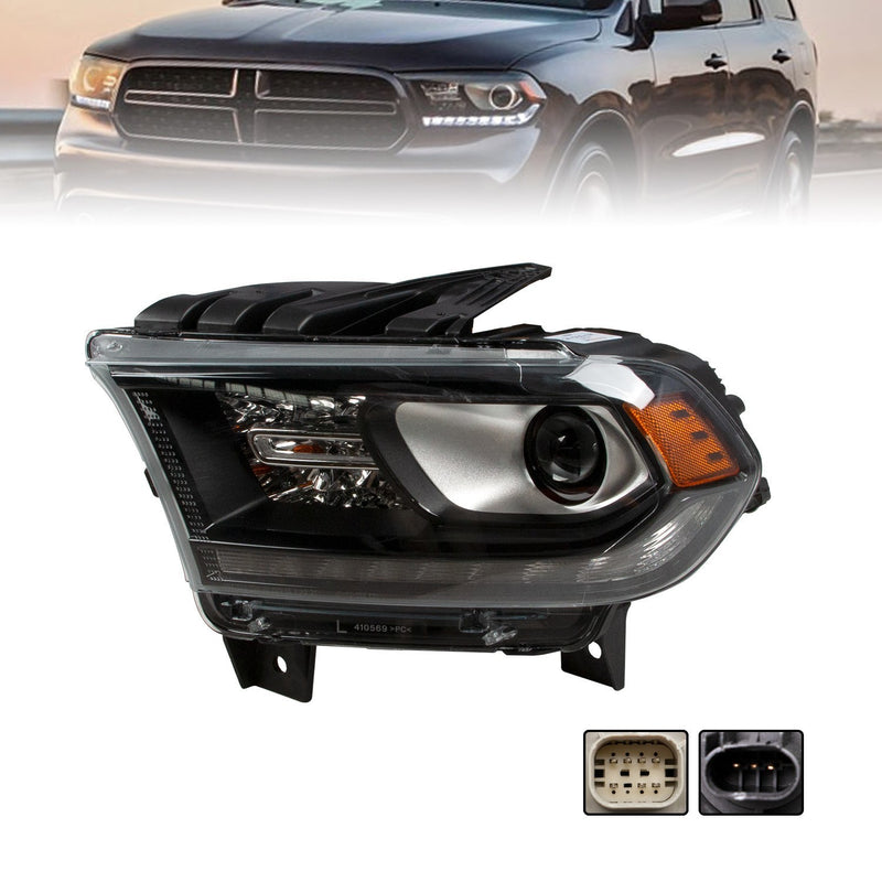 DURAFORCE Black HID Left Driver Headlight for Dodge Durango 2016-2020