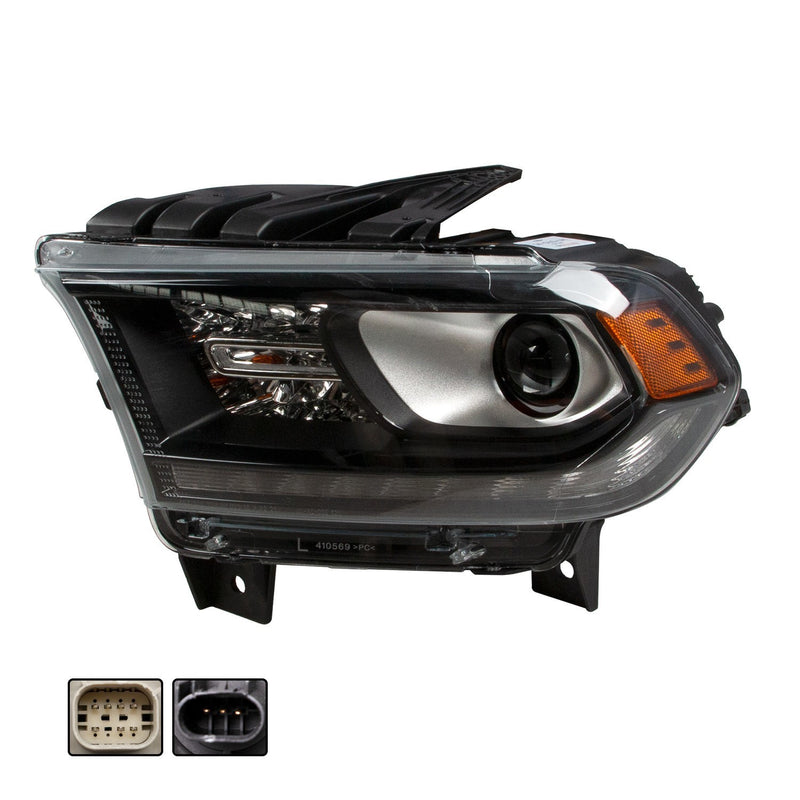DURAFORCE Black HID Left Driver Headlight for Dodge Durango 2016-2020