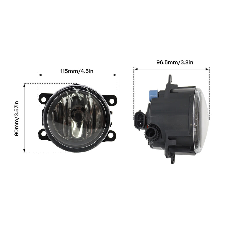DURAFORCE Mitsubishi Outlander Sport ASX RVR Bumper Fog Lamp Driving Light w/Bulbs