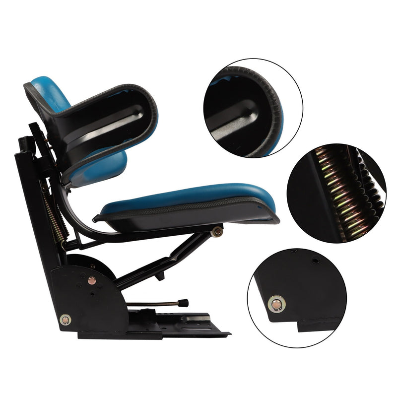 DURAFORCE Blue Tractor Suspension Seat for Ford 2000 2600 2610 3000 4000 3600 4600