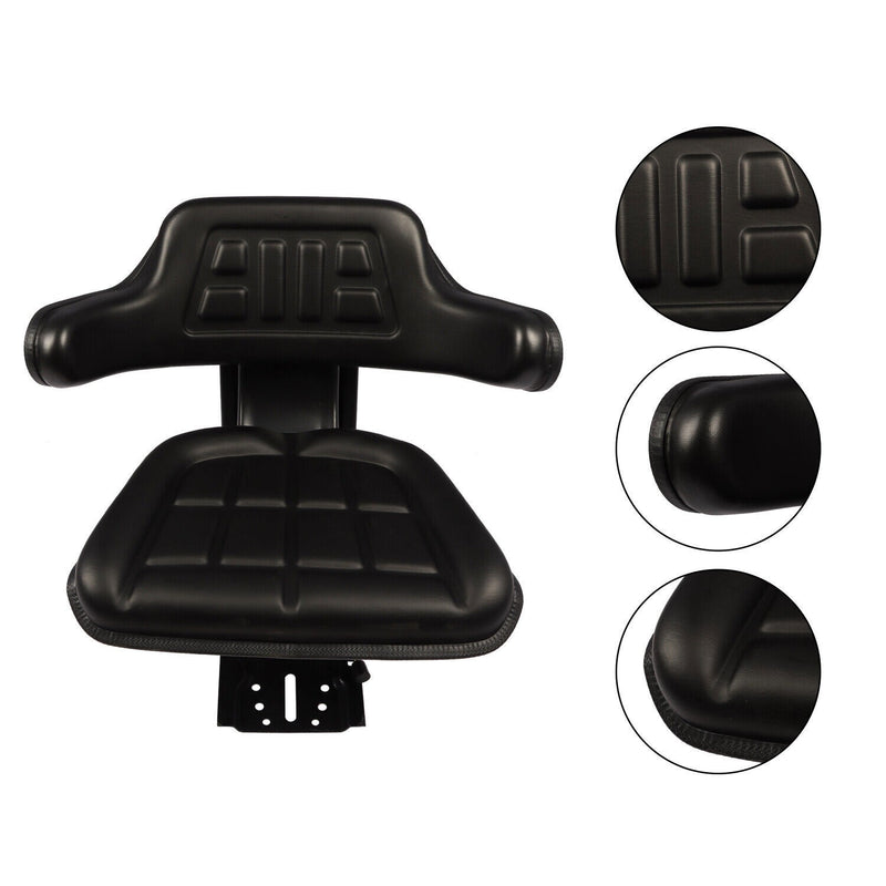 DURAFORCE Black Tractor Suspension Seat for Ford New Holland 3000 3600 3610 3900