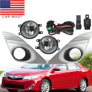DURAFORCE Bumper Fog Light with Chrome Cover for 2012-2014 Toyota Camry L LE XLE