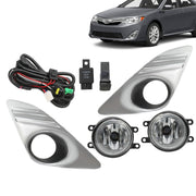 DURAFORCE Bumper Fog Light with Chrome Cover for 2012-2014 Toyota Camry L LE XLE
