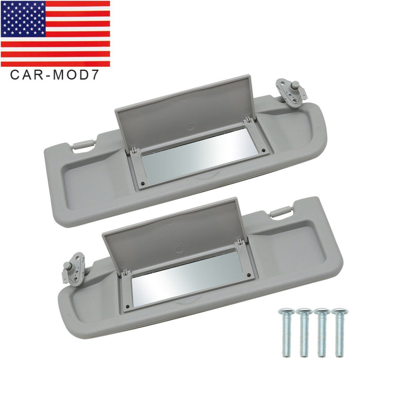 DURAFORCE Honda Civic 2006-2011 Sun Visor Covers Light Gray Driver & Passenger Pair