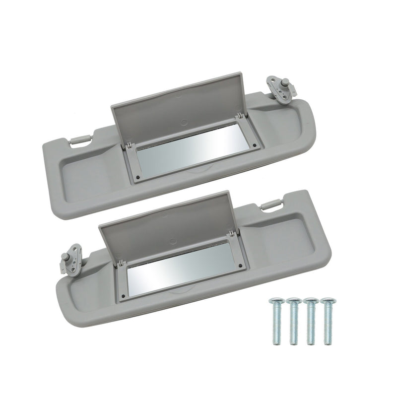 DURAFORCE Honda Civic 2006-2011 Sun Visor Covers Light Gray Driver & Passenger Pair