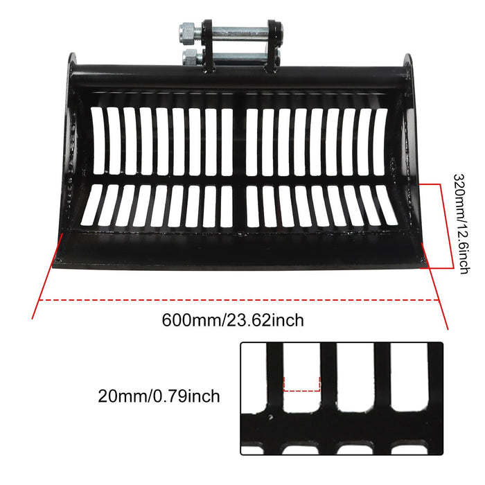 DURAFORCE 600mm Screening Skeleton Bucket Attachment for Mini Excavators Diggers