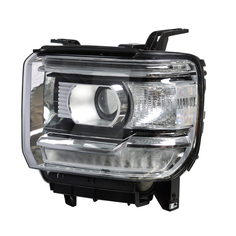DURAFORCE Black LED DRL Projector Headlights for 2014-18 GMC Sierra 1500 2500HD 3500HD