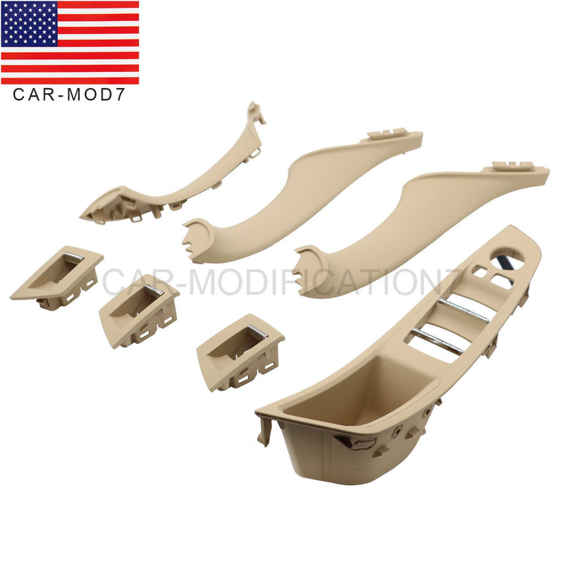 DURAFORCE Beige Inner Door Handle Pull Trim Cover for BMW 5 Series F10 F11 2010-2016