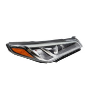 DURAFORCE Chrome Halogen Headlight Assembly Pair for 2015-2017 Hyundai Sonata