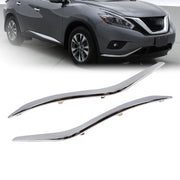 DURAFORCE Chrome Front Lower Bumper Trim Set for 2015-2018 Nissan Murano Left & Right