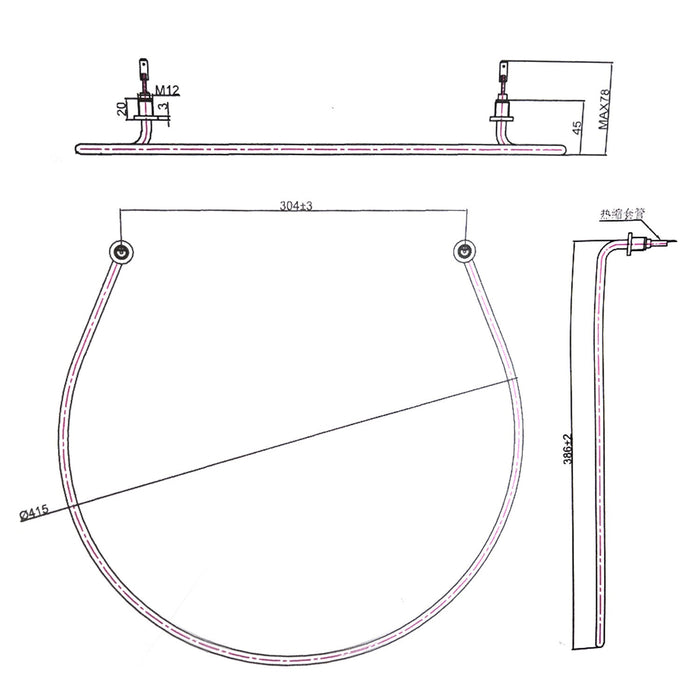 DURAFORCE Whirlpool Dishwasher Heating Element W10518394 AP5690151 PS8260087 Replacement