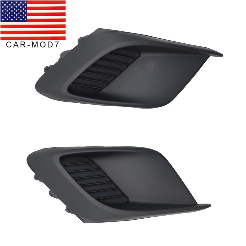 DURAFORCE Fit for 14-16 Mazda 3 Front Bumper Fog Light Covers Textured Left & Right Side