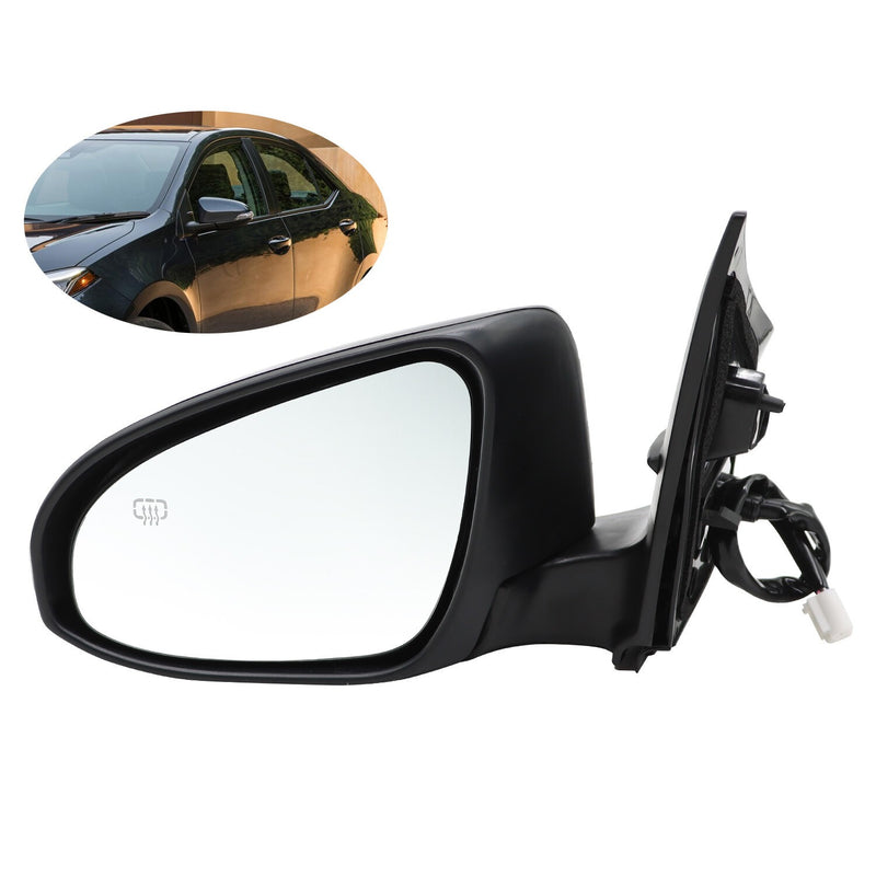 DURAFORCE Driver Side Heated Power Door Mirror for Toyota Corolla 2014-2019 Manual Fold
