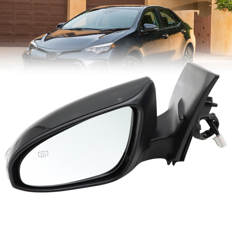 DURAFORCE Driver Side Heated Power Door Mirror for Toyota Corolla 2014-2019 Manual Fold