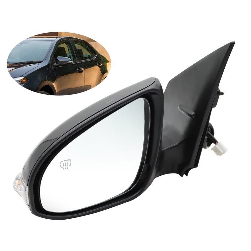 DURAFORCE Driver Side Heated Power Door Mirror for Toyota Corolla 2014-2019 Manual Fold