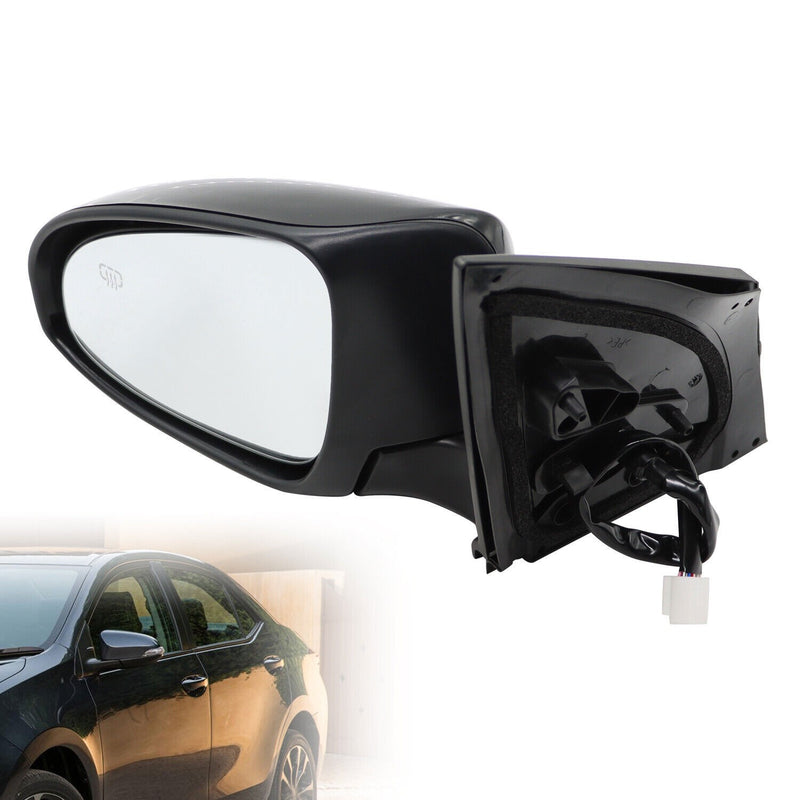 DURAFORCE Driver Side Heated Power Door Mirror for Toyota Corolla 2014-2019 Manual Fold