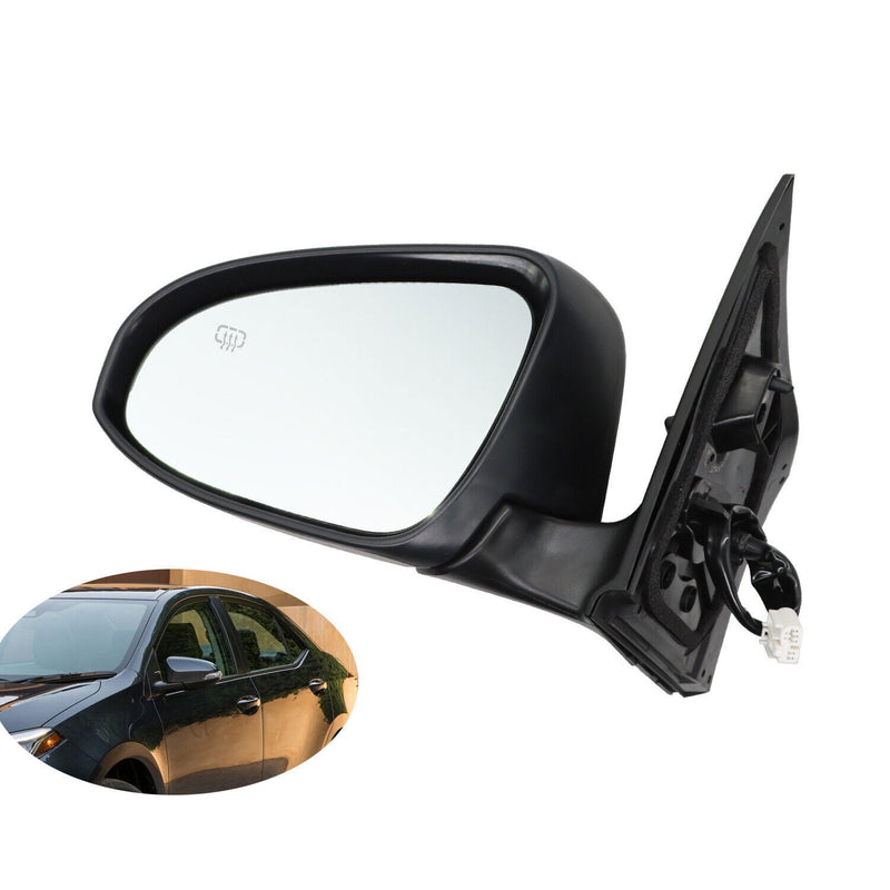 DURAFORCE Driver Side Heated Power Door Mirror for Toyota Corolla 2014-2019 Manual Fold