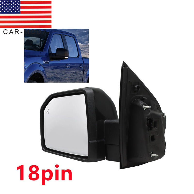 DURAFORCE Left Side Power Folding Mirror w/ Memory & Blind Spot for 2015-2020 Ford F-150