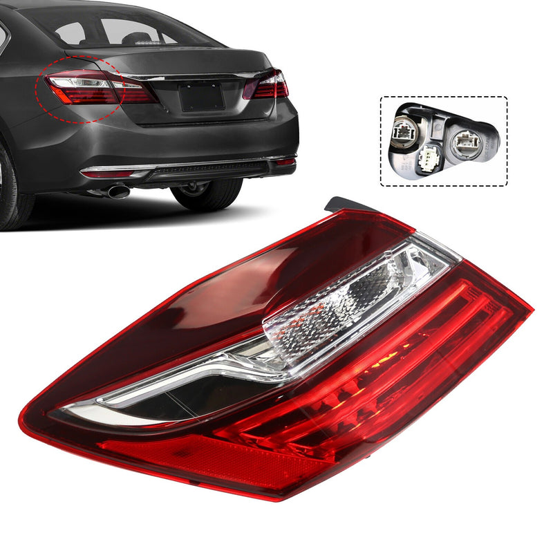 DURAFORCE Left Driver Side Outer Tail Light for 2016-2017 Honda Accord Sedan