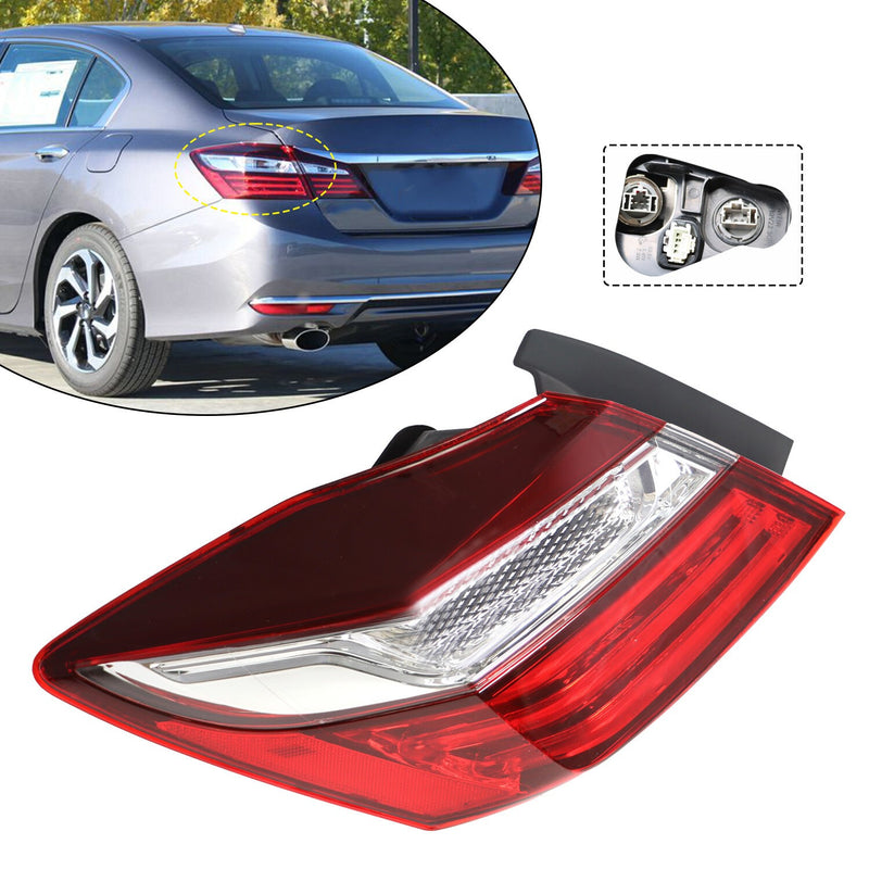 DURAFORCE Left Driver Side Outer Tail Light for 2016-2017 Honda Accord Sedan