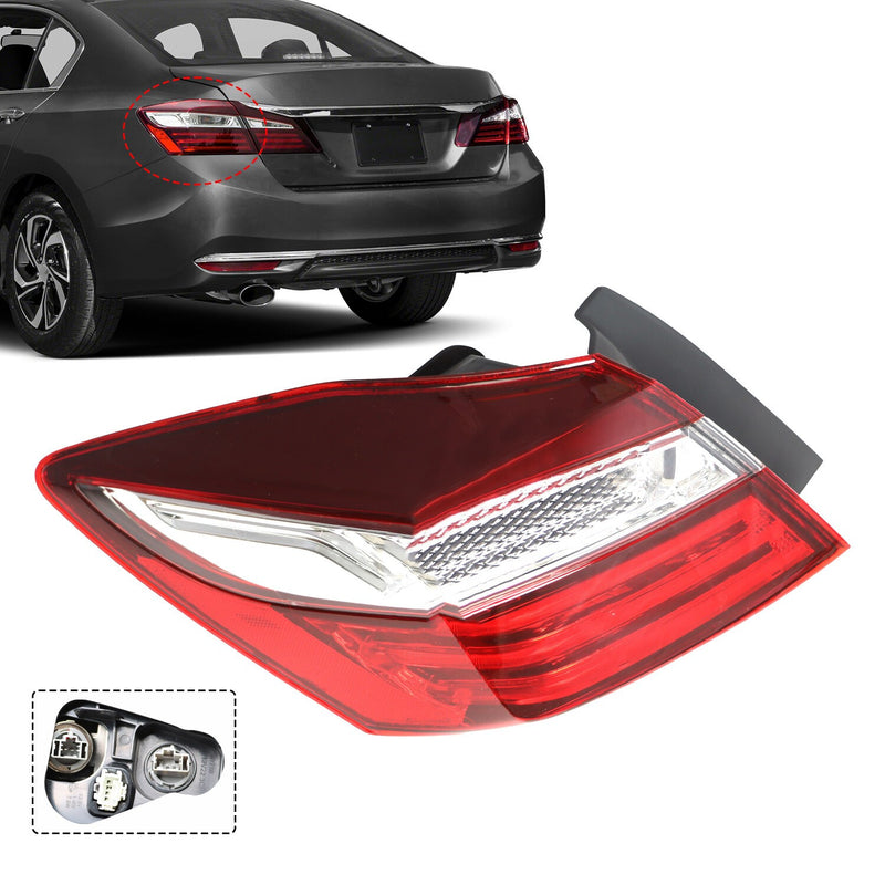 DURAFORCE Left Driver Side Outer Tail Light for 2016-2017 Honda Accord Sedan