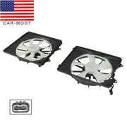 DURAFORCE Fist AC Condenser & Radiator Cooling Fan Set for 2011-2016 Honda Odyssey