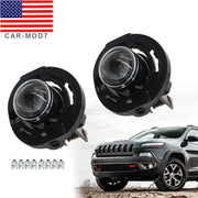 DURAFORCE Fit for 2014-2021 Jeep Grand Cherokee Front Fog Lights Left & Right Clear Lens