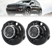 DURAFORCE Fit for 2014-2021 Jeep Grand Cherokee Front Fog Lights Left & Right Clear Lens