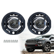 DURAFORCE Fit for 2014-2021 Jeep Grand Cherokee Front Fog Lights Left & Right Clear Lens