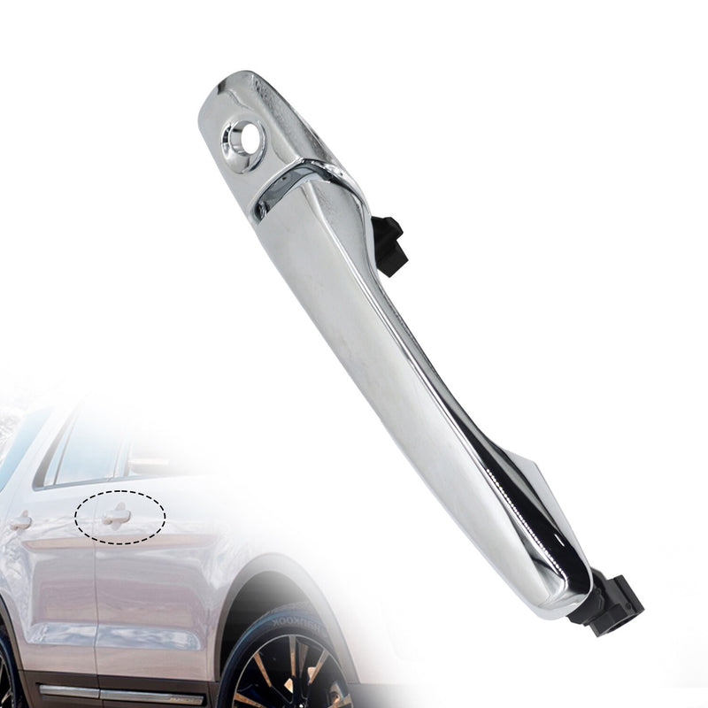 DURAFORCE Chrome Front Left Exterior Door Handle for Ford Explorer Edge 2011-2017