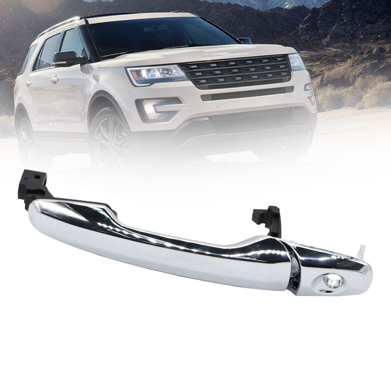 DURAFORCE Chrome Front Left Exterior Door Handle for Ford Explorer Edge 2011-2017