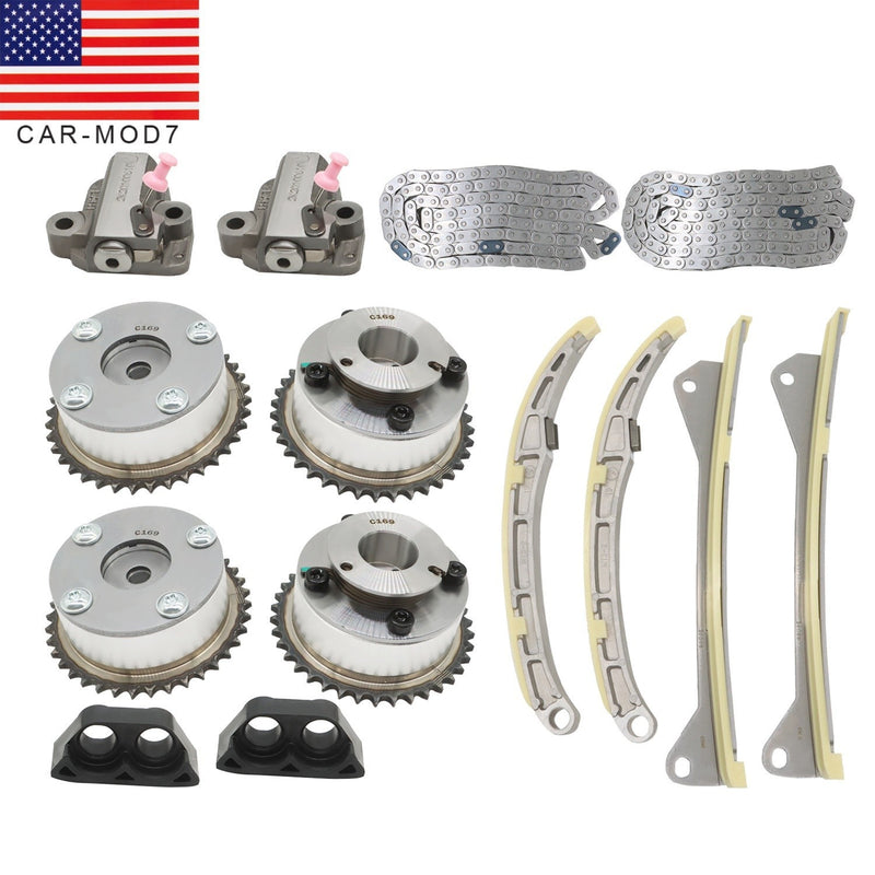 DURAFORCE Engine Timing Chain Kit for Hyundai Kia 3.3L 3.8L Santa Fe Sorento Azera Genesis
