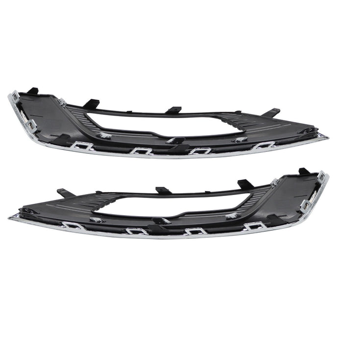 DURAFORCE 2017-2018 Ford Fusion Chrome Fog Light Bezel Trim Driver & Passenger Set
