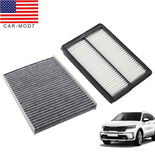 DURAFORCE Engine & Carbon Cabin Air Filter for 2019 Kia Sorento EX 2.4L 4-Door SUV