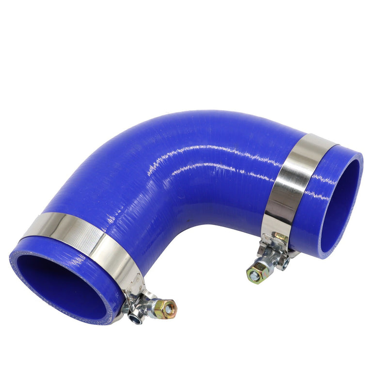 DURAFORCE F04-6006 Silicone Rubber 90° Elbow Hose w/ Clamps for Peterbilt Kenworth Paccar
