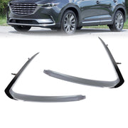 DURAFORCE Chrome Bumper Trim Set Front Driver & Passenger Side for 2016-2022 Mazda CX-9