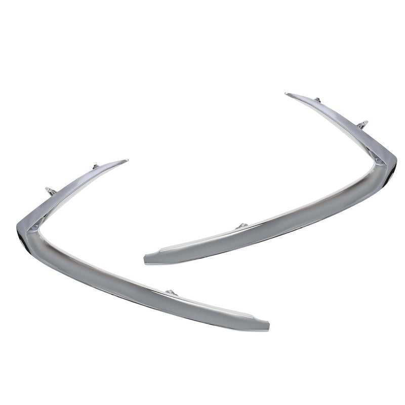 DURAFORCE Chrome Bumper Trim Set Front Driver & Passenger Side for 2016-2022 Mazda CX-9