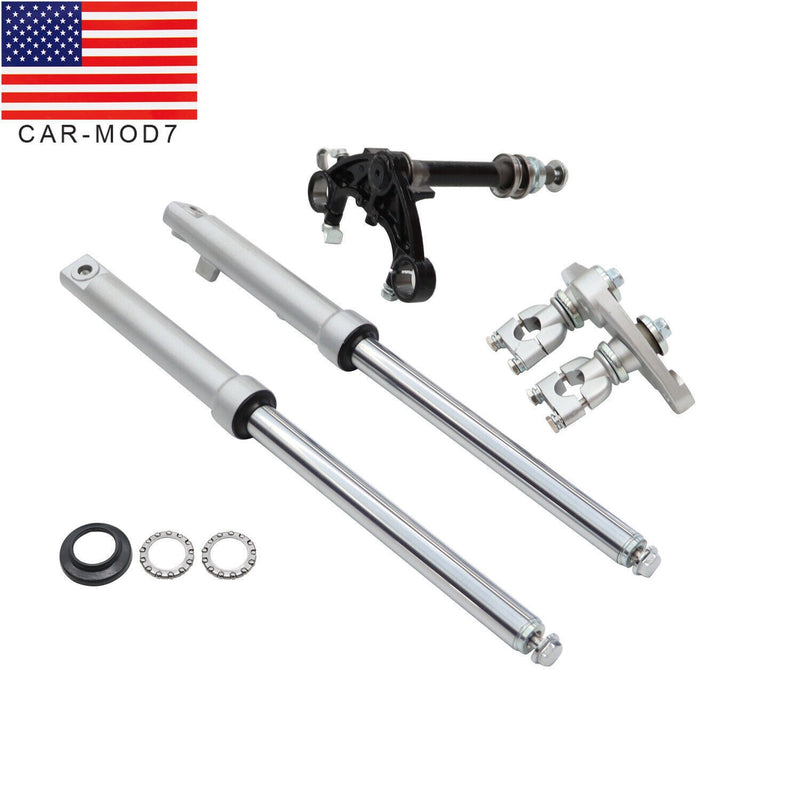 DURAFORCE Complete Front Forks Shock Triple Tree Clamp for Honda CRF50 XR50 Dirt Bike