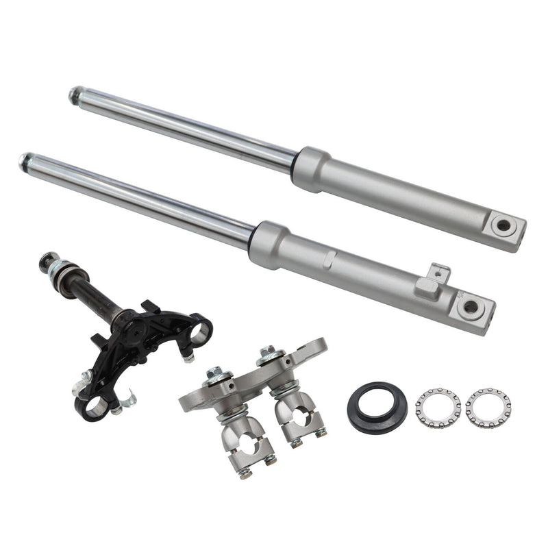 DURAFORCE Complete Front Forks Shock Triple Tree Clamp for Honda CRF50 XR50 Dirt Bike