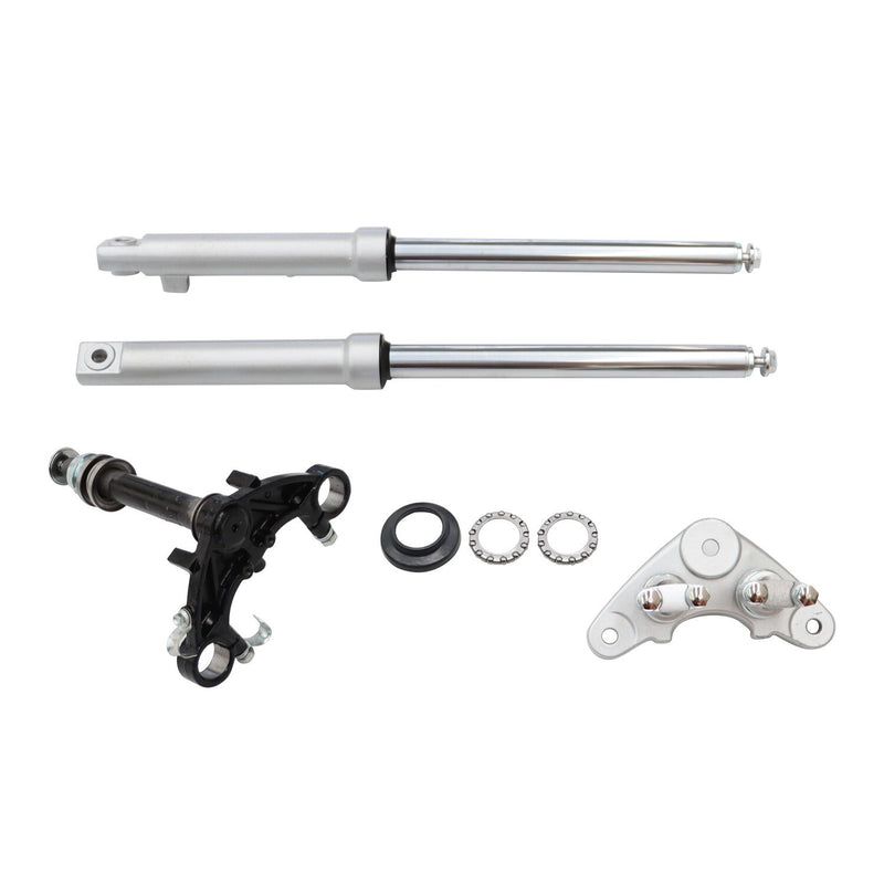 DURAFORCE Complete Front Forks Shock Triple Tree Clamp for Honda CRF50 XR50 Dirt Bike
