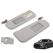 DURAFORCE Hyundai Veloster 2012-2015 Sun Visor Pair Gray Driver & Passenger Side
