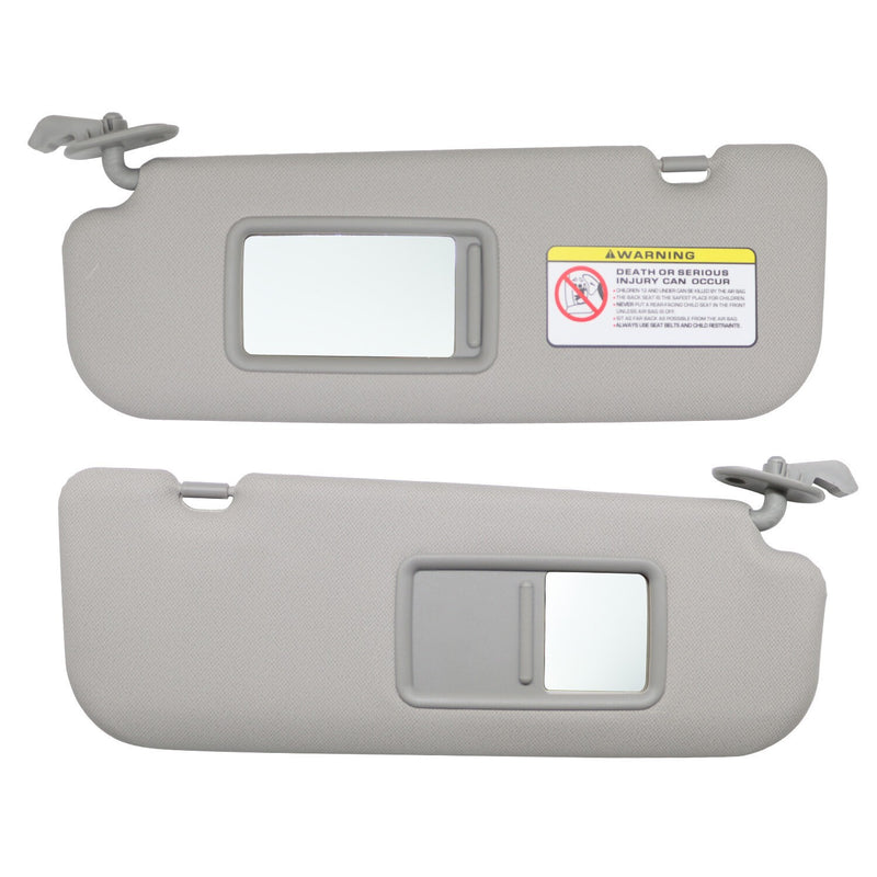 DURAFORCE Hyundai Veloster 2012-2015 Sun Visor Pair Gray Driver & Passenger Side