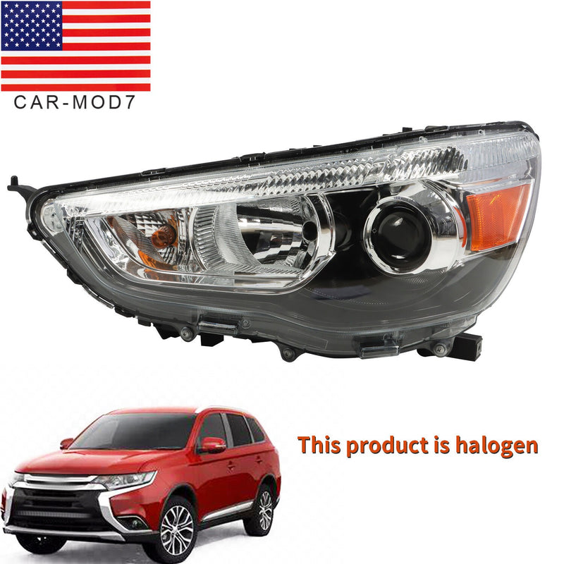 DURAFORCE Left Side Driver Headlight Clear Lens for 2011-2019 Mitsubishi Outlander Sport