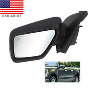 DURAFORCE Left Driver Side Mirror w/ BLIS & Light Manual Fold for 2021-2024 Ford F-150