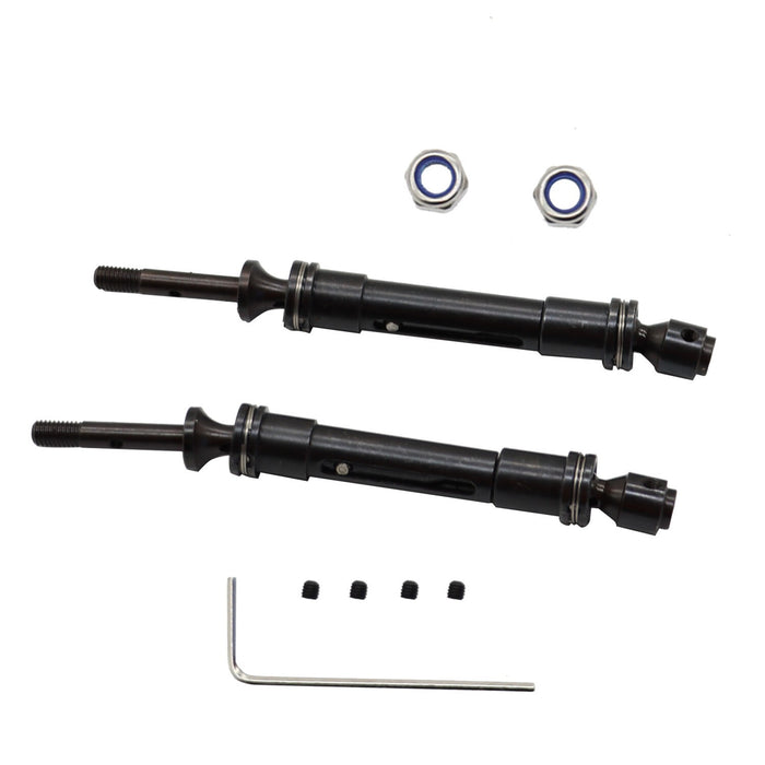DURAFORCE 2PCS Rear Drive Shaft for 1/10 Traxxas Slash 4X4 Rustler VXL Stampede 4X4