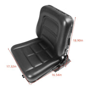 DURAFORCE Universal Fold Down Tractor Forklift Seat with Micro Switch and Slide - Black