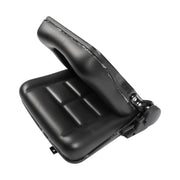 DURAFORCE Universal Fold Down Tractor Forklift Seat with Micro Switch and Slide - Black