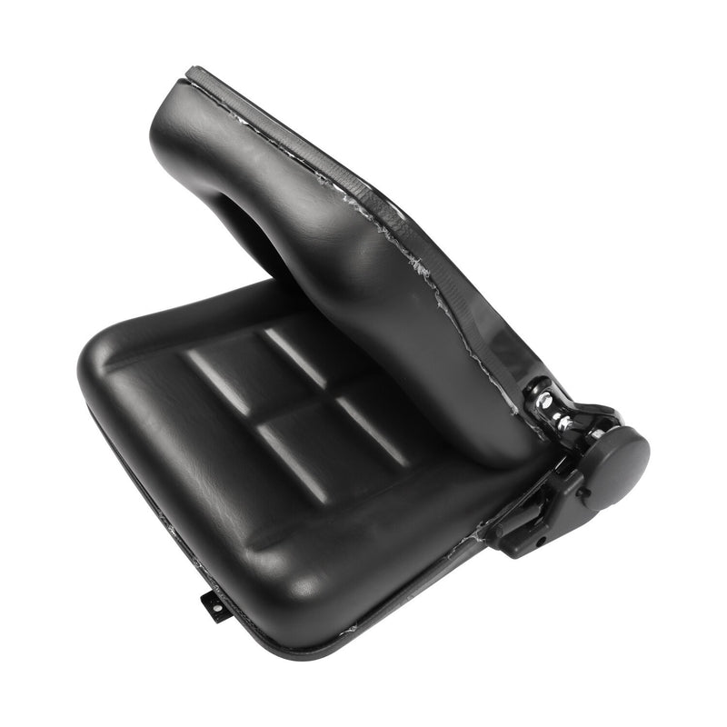 DURAFORCE Universal Fold Down Tractor Forklift Seat with Micro Switch and Slide - Black