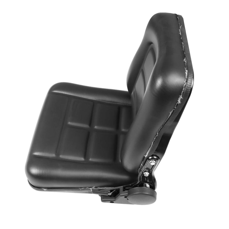 DURAFORCE Universal Fold Down Tractor Forklift Seat with Micro Switch and Slide - Black