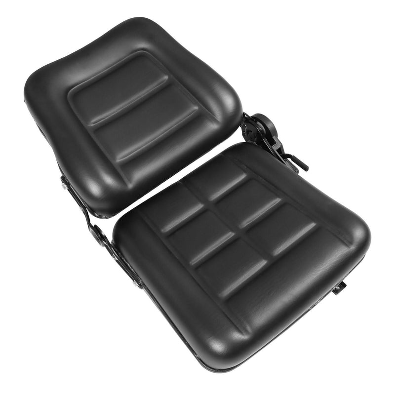DURAFORCE Universal Fold Down Tractor Forklift Seat with Micro Switch and Slide - Black